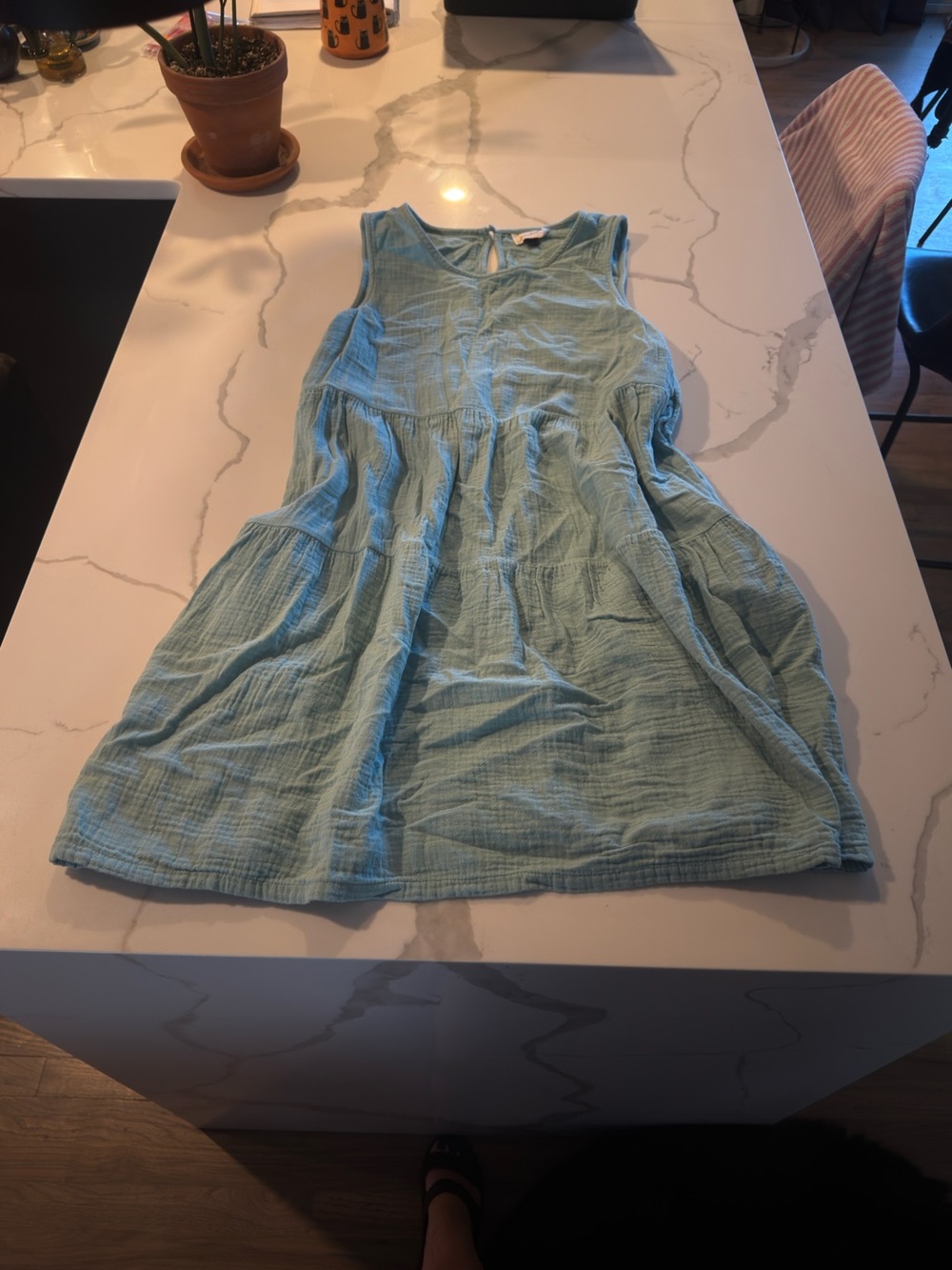 Universal Thread Light Aqua Sleeveless Cotton Dress